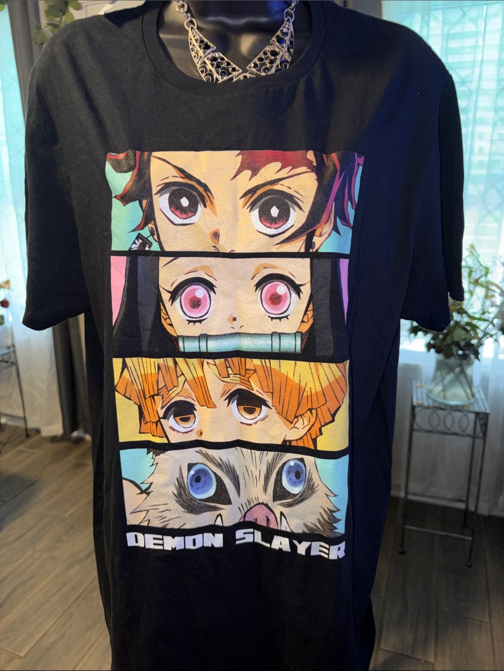 Demon Slayer Graphic Tee - Black Large